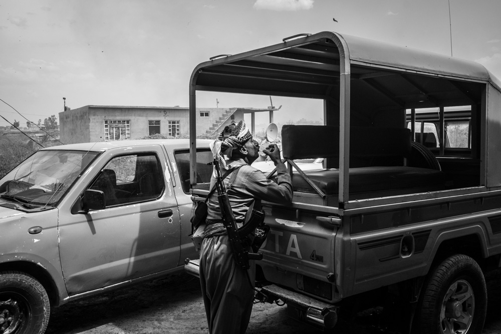 مقاتلو البيشمركة في بعشيقة – تصوير: تصوير: الكساندر افونسو